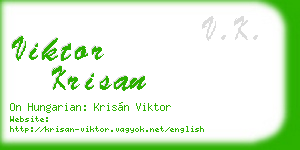 viktor krisan business card